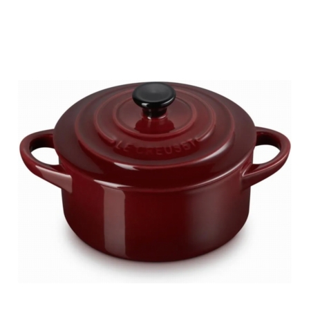 Mini-casseruola rotonda in gres smaltato LE CREUSET granata Rhone