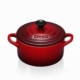 Mini-casseruola rotonda in gres smaltato LE CREUSET rosso ciliegia