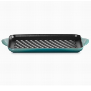 Bistecchiera rettangolare in ghisa 32,5 x 22 cm LE CREUSET blu riviera