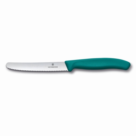 Coltello da tavola seghettato verde VICTORINOX