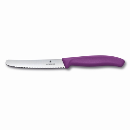 coltello tavola seghettato viola victorinox